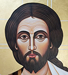 Krzyż, 2025, malarstwo, fragment, pracownia