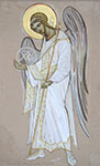 Mirosław Grzelak, <em>Archangel</em>, 2004, tempera, paper, 70 x 40 cm