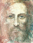 Mirosław Grzelak, <em>Chrystus</em>, 1995, olej, drewno, 32 x 24 cm