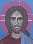 Mirosław Grzelak, <em>Christ</em>, 2011, acrylic, canvas, 24 x 18 cm