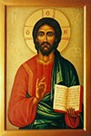 Mirosław Grzelak, <em>Christ Pantokrator</em>, 1996, tempera, oil, board, 75 x 50 cm