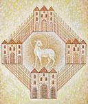 Mirosław Grzelak, <em>Holy Jerusalem</em>, 2003, acrylic, board, 70 x 50 cm