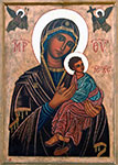 Mirosław Grzelak, <em>Mother of God</em>, 1995, tempera, oil, deska, 80 x 75 cm