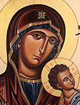 Mirosław Grzelak, <em>Mother of God</em>, 2007, tempera, gilding, board, 125 x 75 cm, fragment