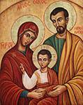 Mirosław Grzelak, <em>Holy Family</em>, 2008, tempera, oil, board, 90 x 70, fragment