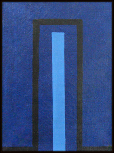 Mirosław Grzelak, cyklu Wejścia - obraz II, 1994, olej, płótno, 24 x 18 cm