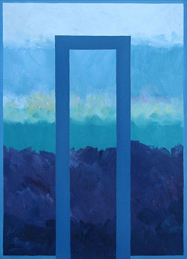 Mirosław Grzelak, a cycle Entrance – picture IV, 1996, oil, canvas, 45 x 35 cm