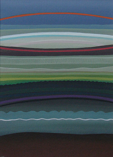 Mirosław Grzelak, Z dziennika podróży – 60, 2013, akryl, tektura, 37 x 24 cm