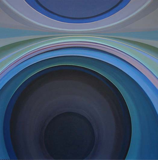 Mirosław Grzelak, Echo, 2019, olej, płótno, 100 cm x 100 cm