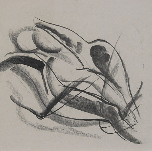 Mirosław Grzelak, a cycle E, drawing 9, 1992, kredka, paper, 25 x 25 cm