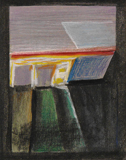 Mirosław Grzelak, The sign, 1997, pastel, paper, 20 x 15 cm