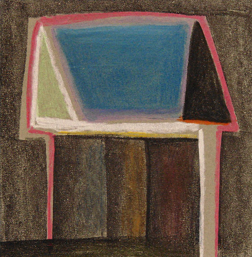 Mirosław Grzelak, Znak II, 1997, pastel, papier, 15 x 15 cm